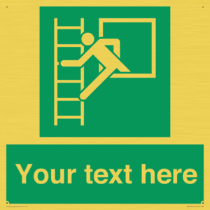 Custom Emergency Escape Ladder Sign